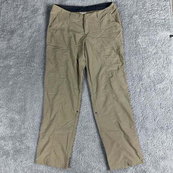 EXOFFICIO Women's Gorpcore Roll Up Hiking Pants 10 Beige Trails - Picture 1 of 16